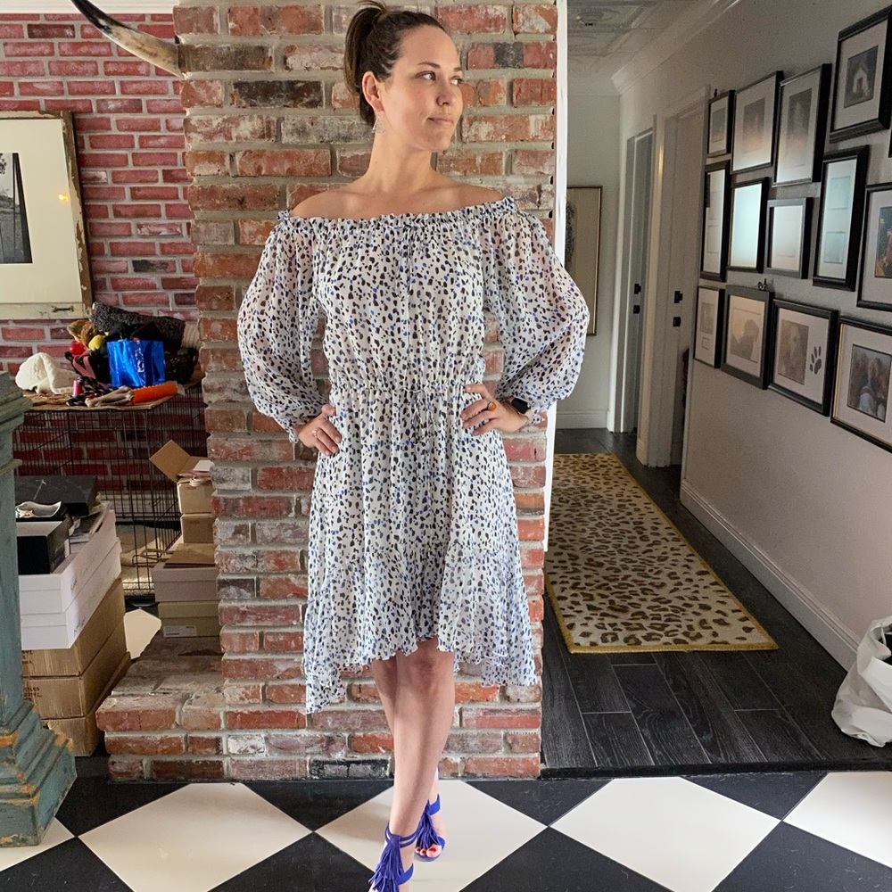 Diane Von Furstenberg off shoulder dress